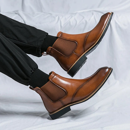 Calvin Leather Chelsea Boots