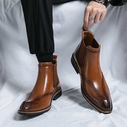 Calvin Leather Chelsea Boots