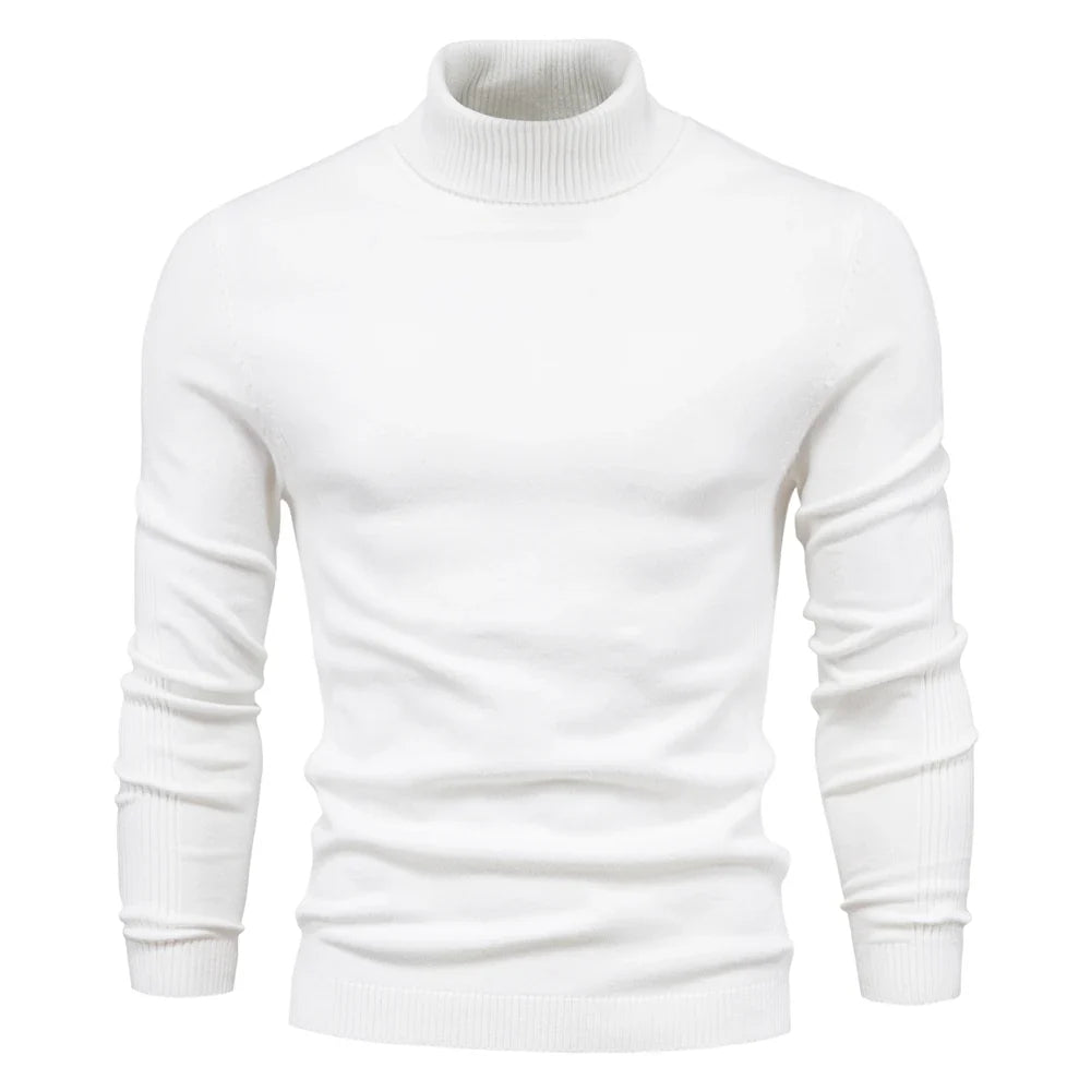 Alessio Moro Men Slim Fit Turtleneck Sweater Warm Winter Knit Pullover