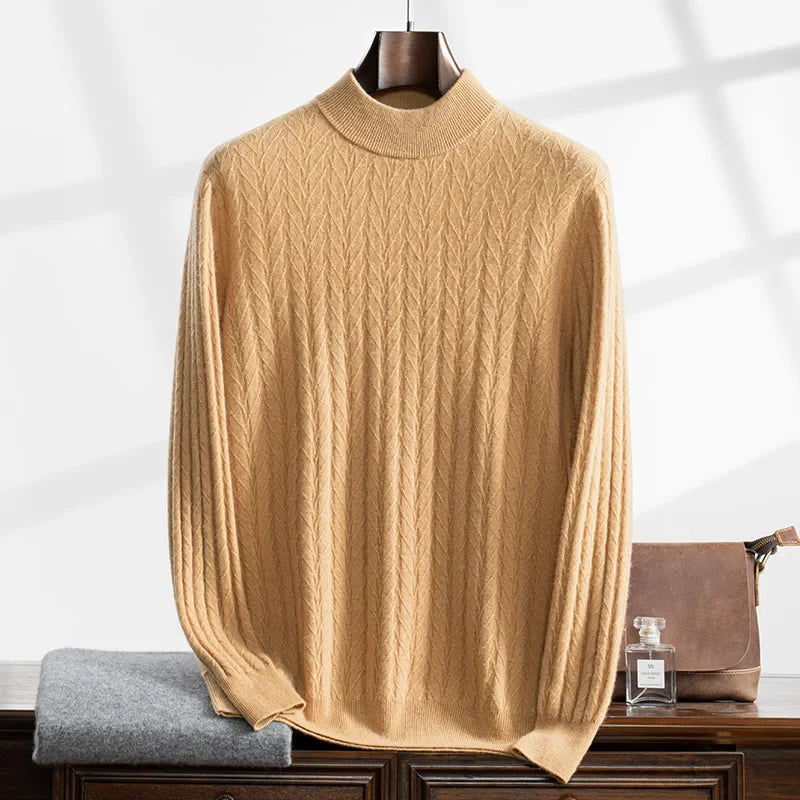 Apollo Cashmere Mock Turtleneck Sweater