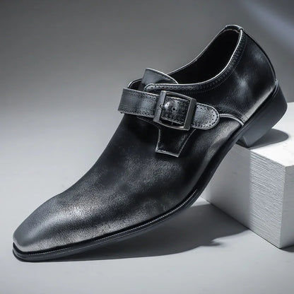 Lusso Bruciato Monk Dress Shoes