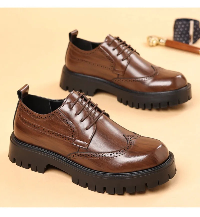 Luxury Oxford Elevator Dress Shoes