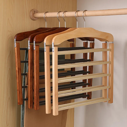 Premium Walnut Wood Multi-Bar Hanger