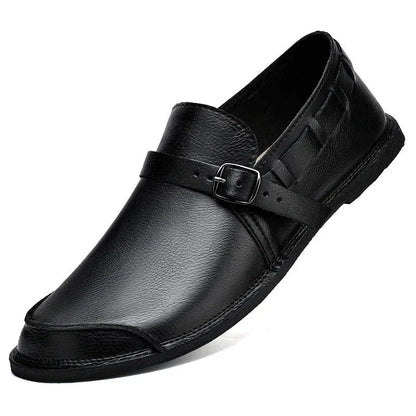 Lorenzo Buckled Leather Loafers