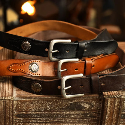 Men's Full Grain Cowhide Leather Belt