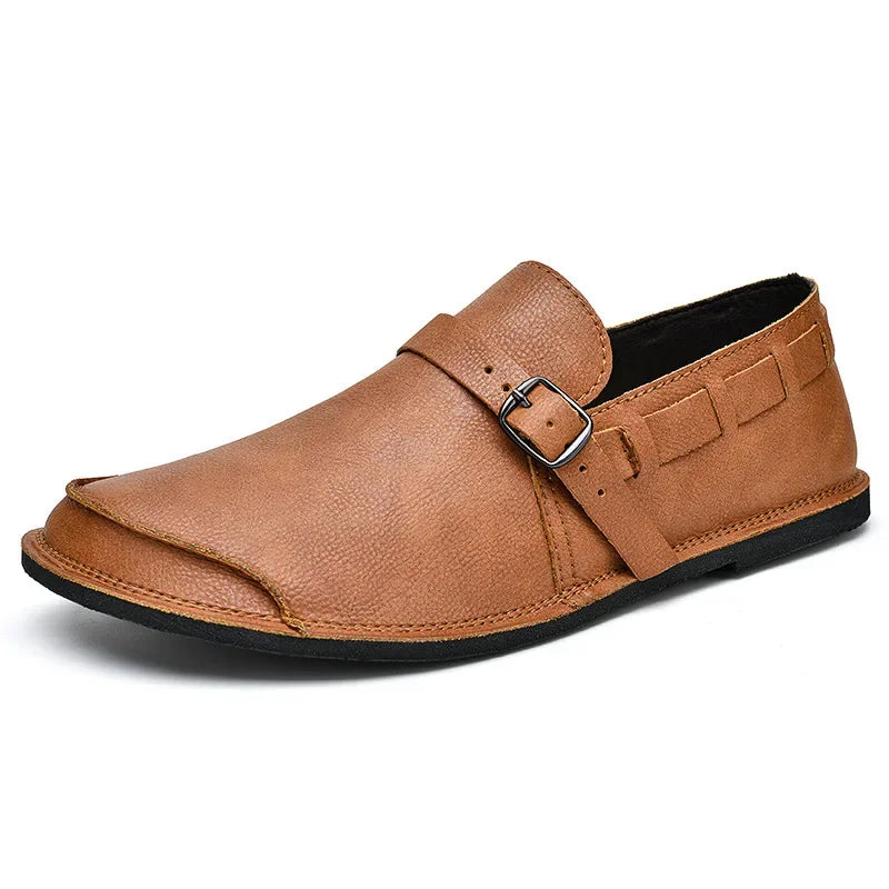 Lorenzo Buckled Leather Loafers