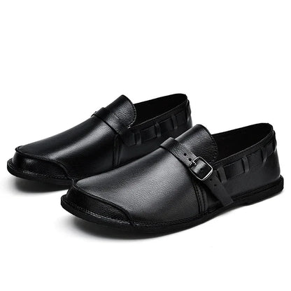 Lorenzo Buckled Leather Loafers