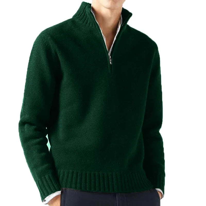 Leo Gatti Men’s Half Zip Turtleneck Knit Sweater