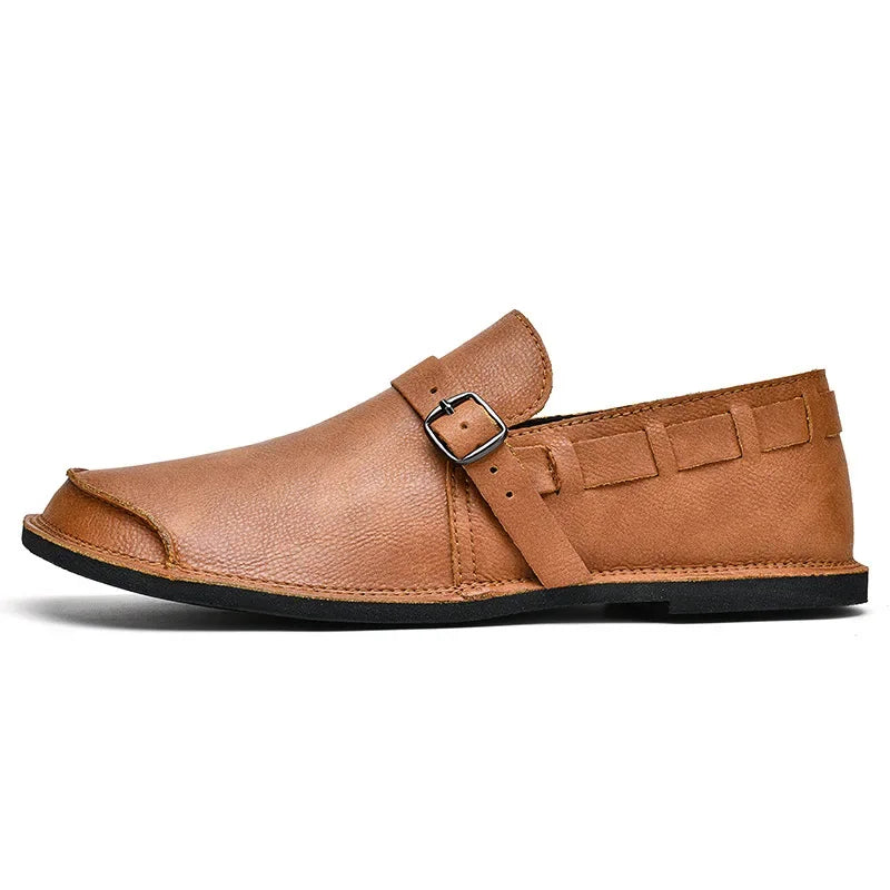 Lorenzo Buckled Leather Loafers