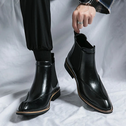 Calvin Leather Chelsea Boots
