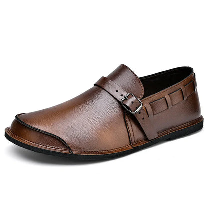 Lorenzo Buckled Leather Loafers