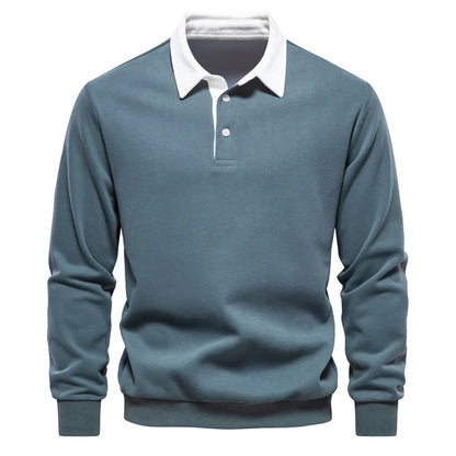 Matteo Sala Men Polo Collar Sweater Long Sleeve