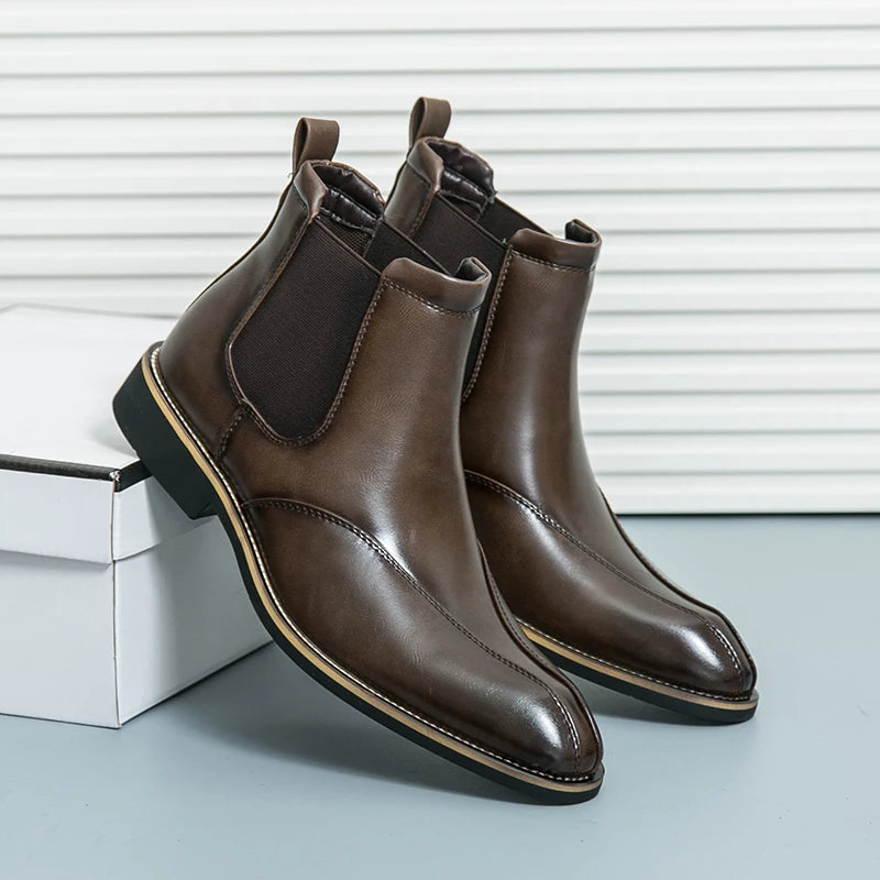 Calvin Leather Chelsea Boots