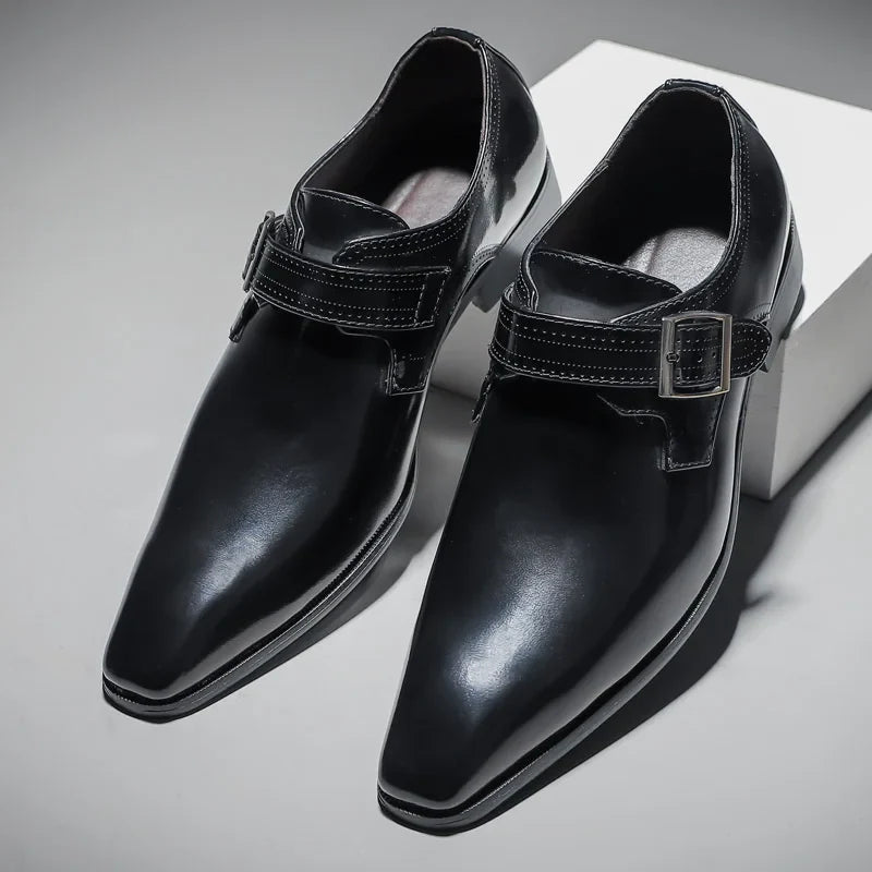 Lusso Bruciato Monk Dress Shoes