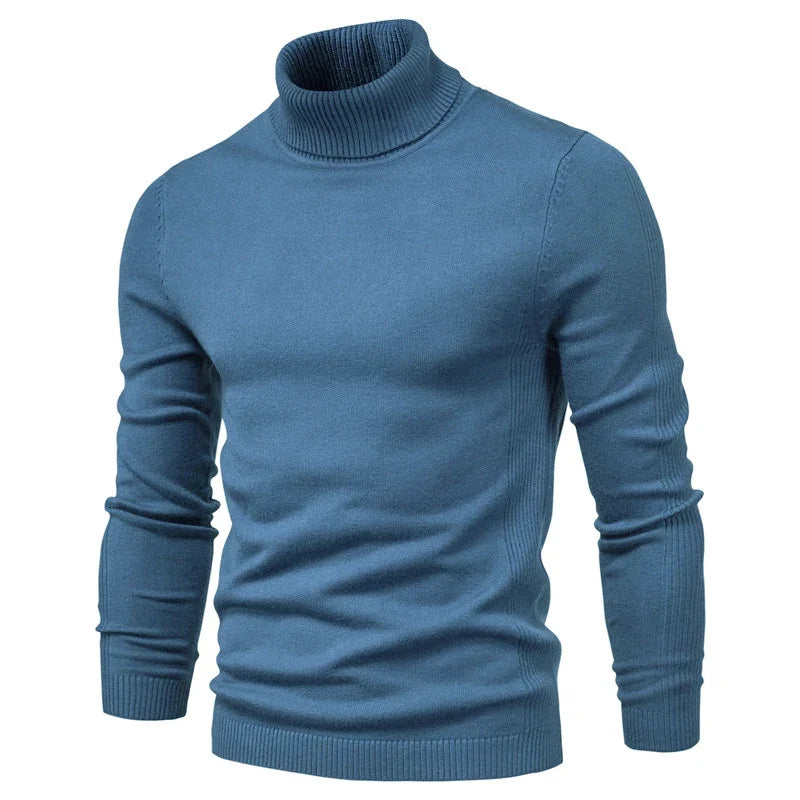 Alessio Moro Men Slim Fit Turtleneck Sweater Warm Winter Knit Pullover