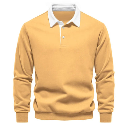 Matteo Sala Men Polo Collar Sweater Long Sleeve