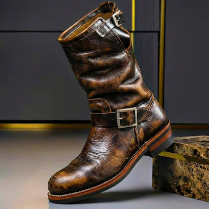 David | Rugged Charm And Premium Vintage Leather Boots