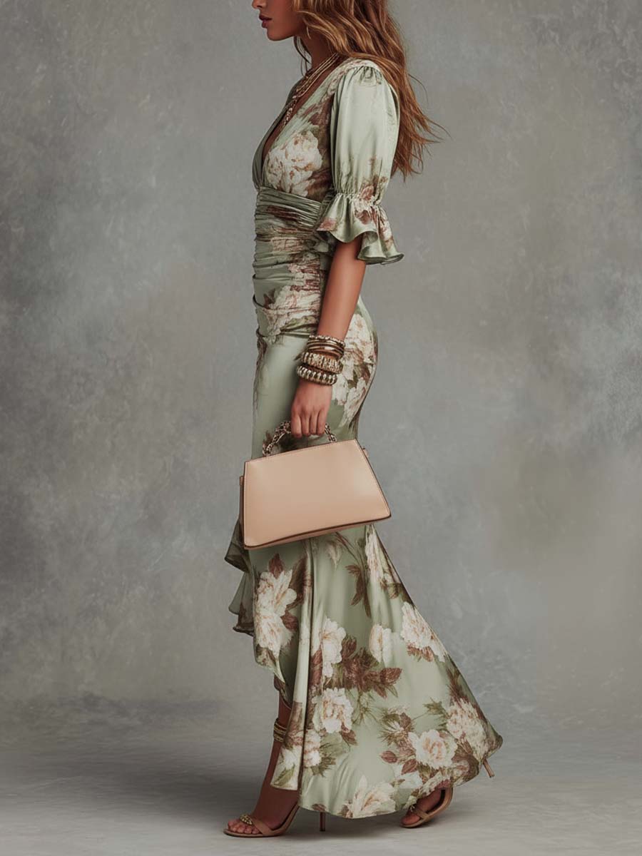 Anna - Women's Floral Wrap Maxi Dress