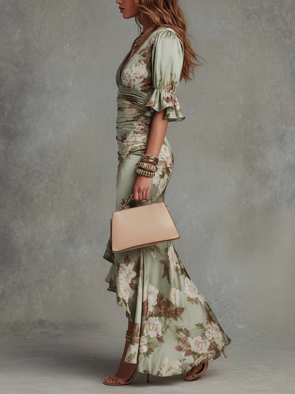 Anna - Women's Floral Wrap Maxi Dress