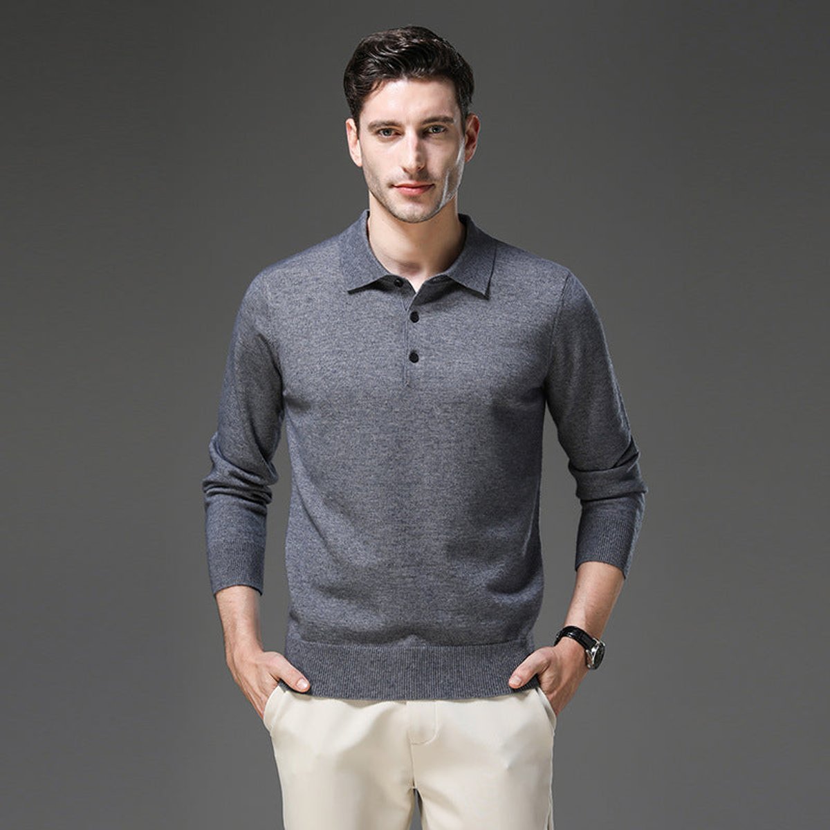 Daniel | Premium Cashmere Polo Knit Sweater