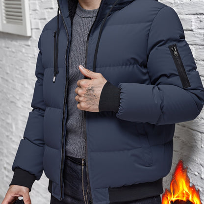 Lukas | Winter Hooded Puffer Jacket with Soft Padding