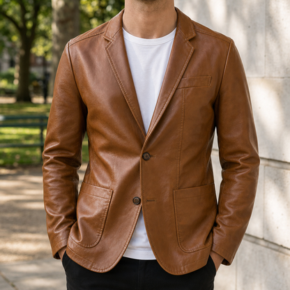 Cavtat Leather Blazer Jacket