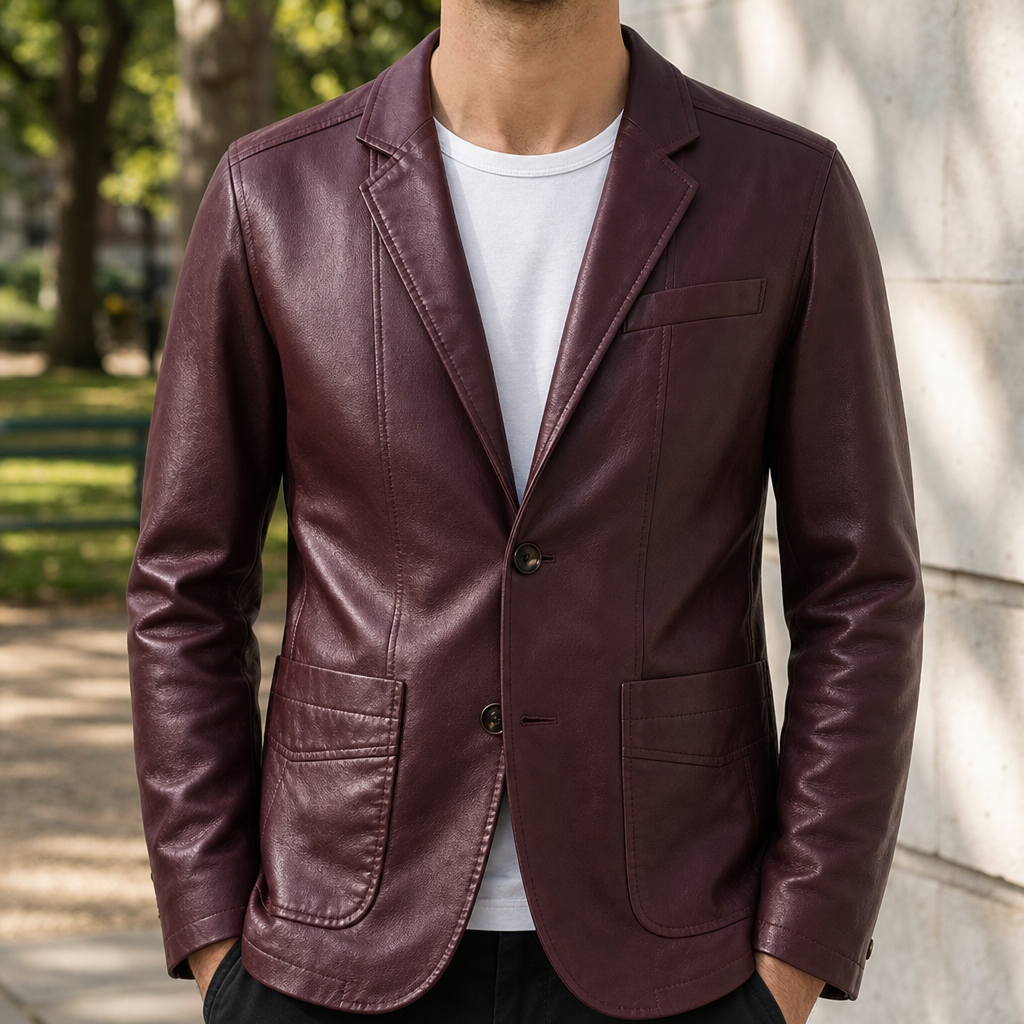 Cavtat Leather Blazer Jacket