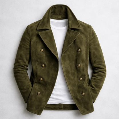 Richard | Stylish & Premium Suede Double-Breasted Coat