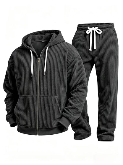 Clifton | Men's Corduroy Hoodie Tracksuit Set