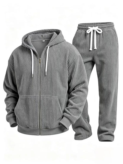 Clifton | Men's Corduroy Hoodie Tracksuit Set