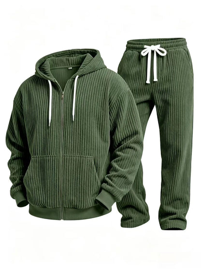 Clifton | Men's Corduroy Hoodie Tracksuit Set