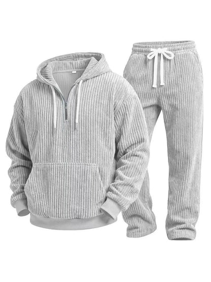 Clifton | Men's Corduroy Hoodie Tracksuit Set
