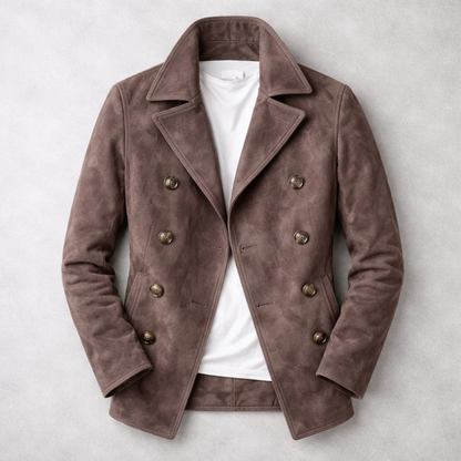 Richard | Stylish & Premium Suede Double-Breasted Coat