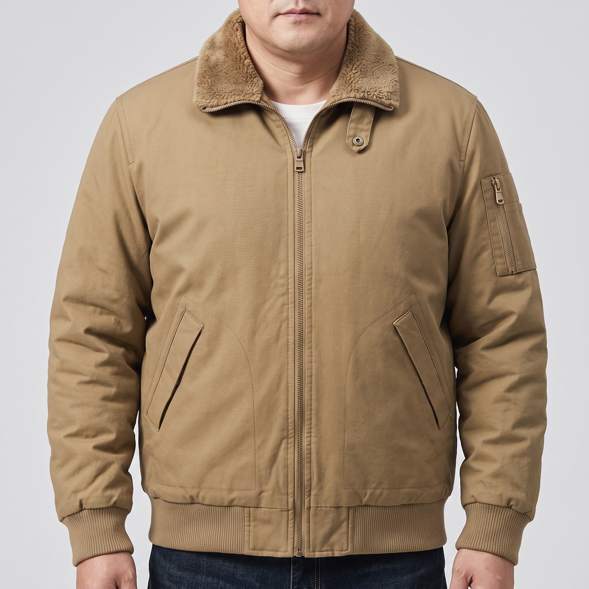 Matthew | Soft-Fleece Modern Bomber Jacket