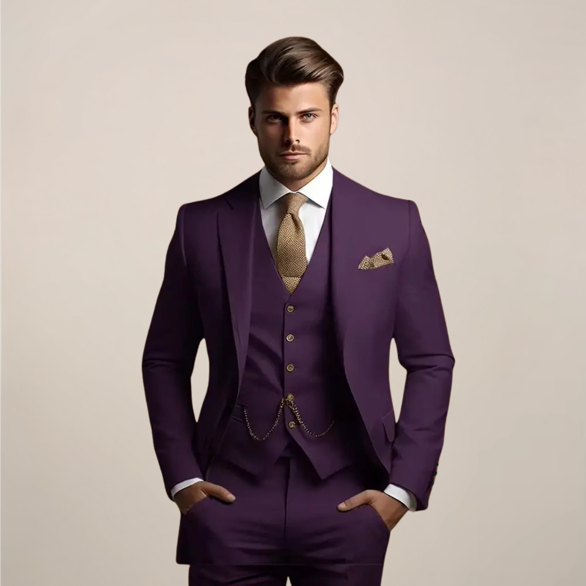 Anthony | Modern Three-Piece Wedding Suit