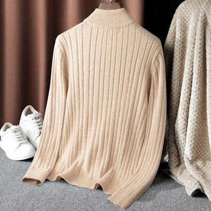 Livio Agresti Premium Half-Zip Alpaca Sweater