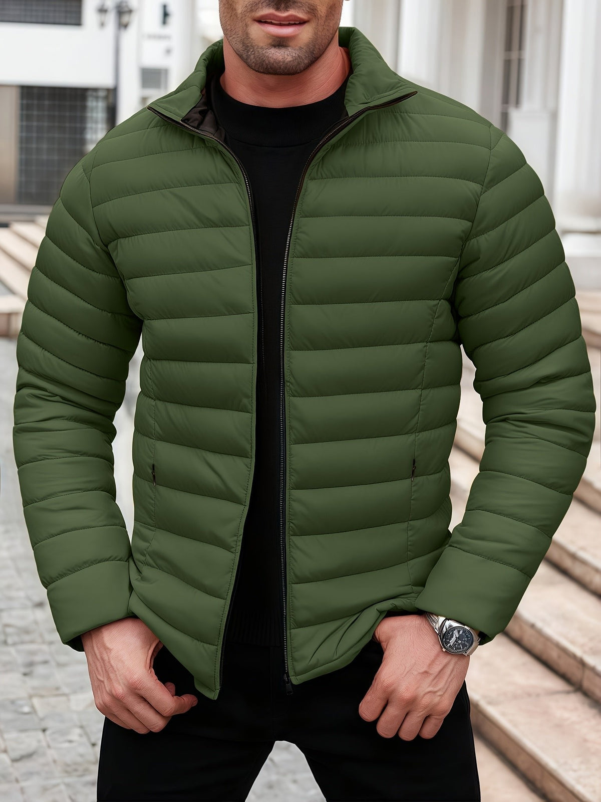 Jackson | Lightweight Quilted Puffer Jacket with Zipped Pockets