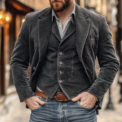 Ethan | Vintage Blazer & Waistcoat Set for Men