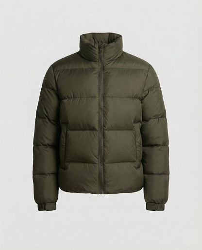 Alexander | Modern Puffer Jacket with Adjustable Hood and High Collar
