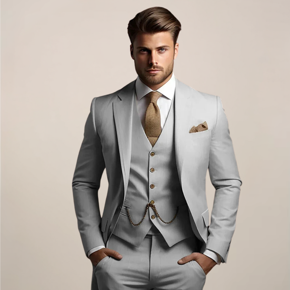 Anthony | Modern Three-Piece Wedding Suit