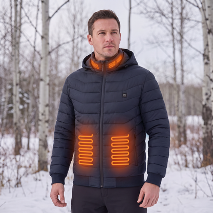 Heated Jacket Waterproof & USB Powered for Men & Women - 9 Heat Zones