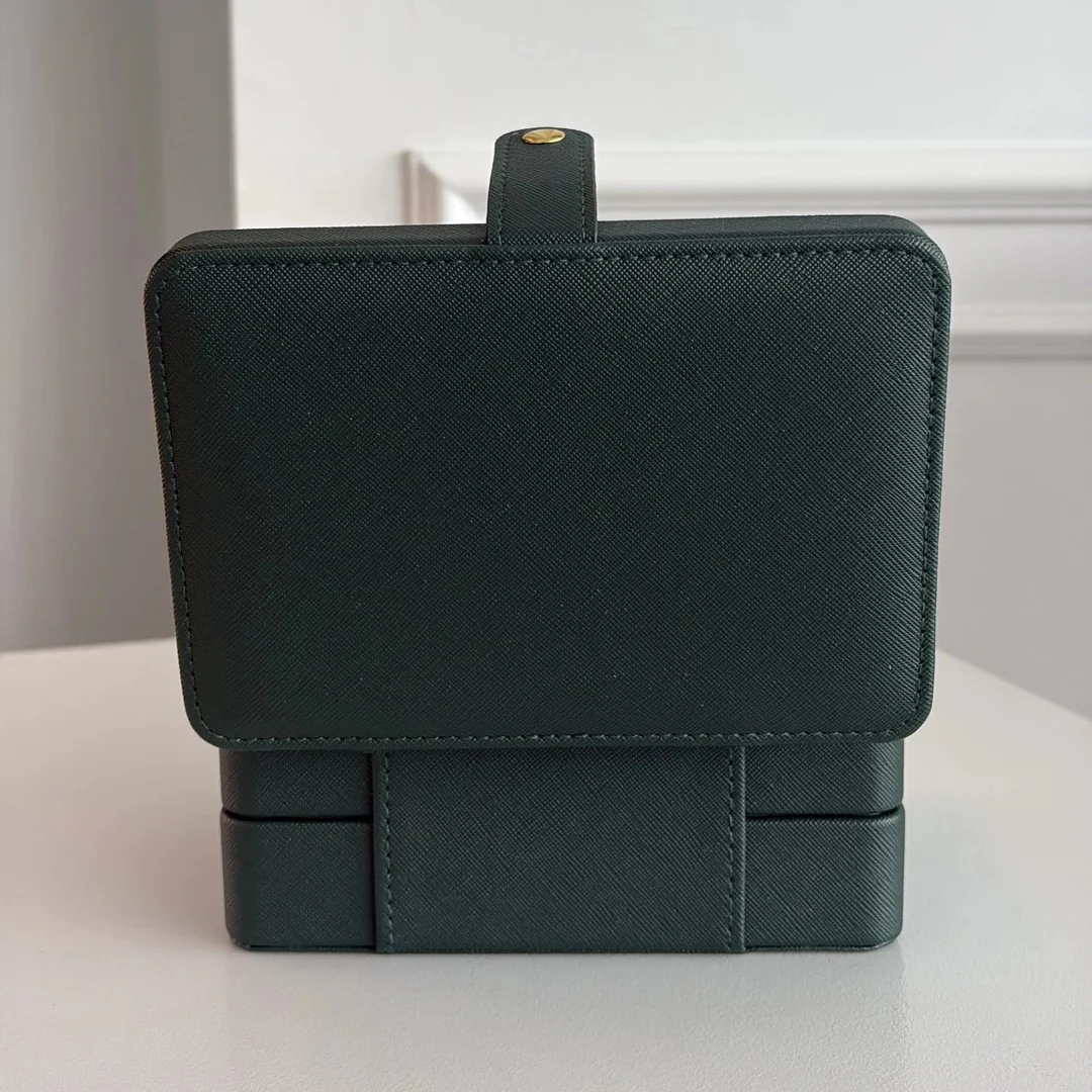 Travel Jewelry Box — Compact Two-Tier Organizer