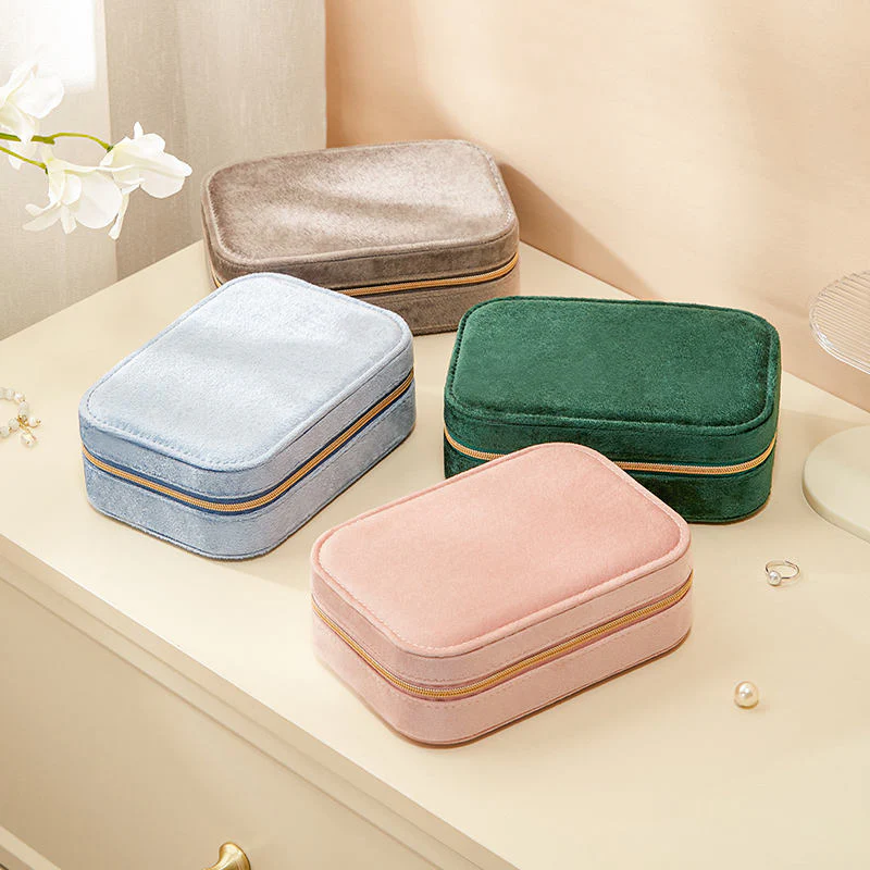 Jewelry Case — Velvet Lining Multi-Compartment