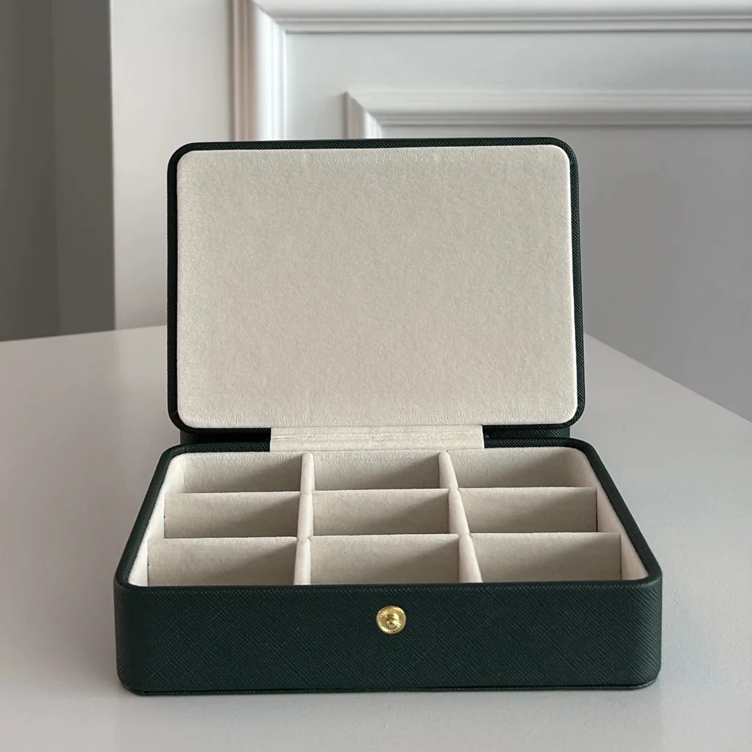 Travel Jewelry Box — Compact Two-Tier Organizer