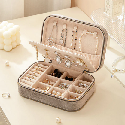 Jewelry Case — Velvet Lining Multi-Compartment
