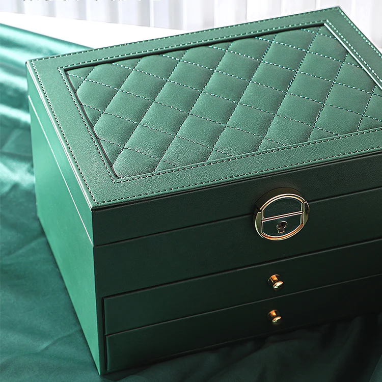 Jewelry Box with Drawers — 2-Tier Organizer