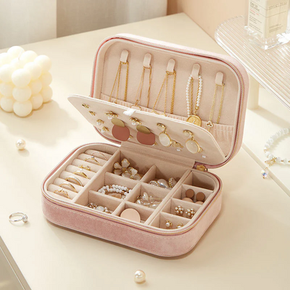 Jewelry Case — Velvet Lining Multi-Compartment