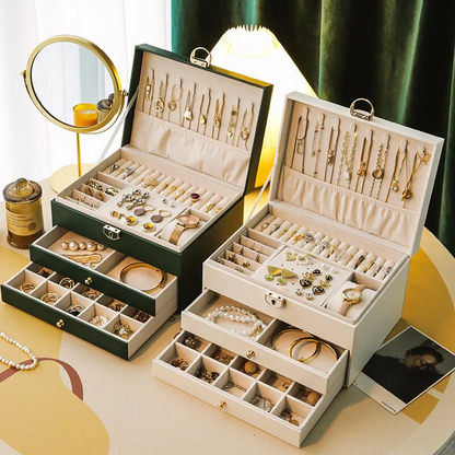 Jewelry Box with Drawers — 2-Tier Organizer