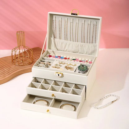 Jewelry Box with Drawers — 2-Tier Organizer