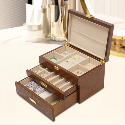 Jewelry Chest — Multi-Drawer Wooden Organizer